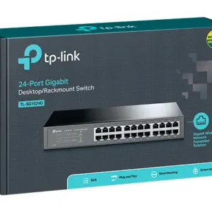 TP-Link, TL-SG1024D 24 Gigabit Ports High-Speed Networking